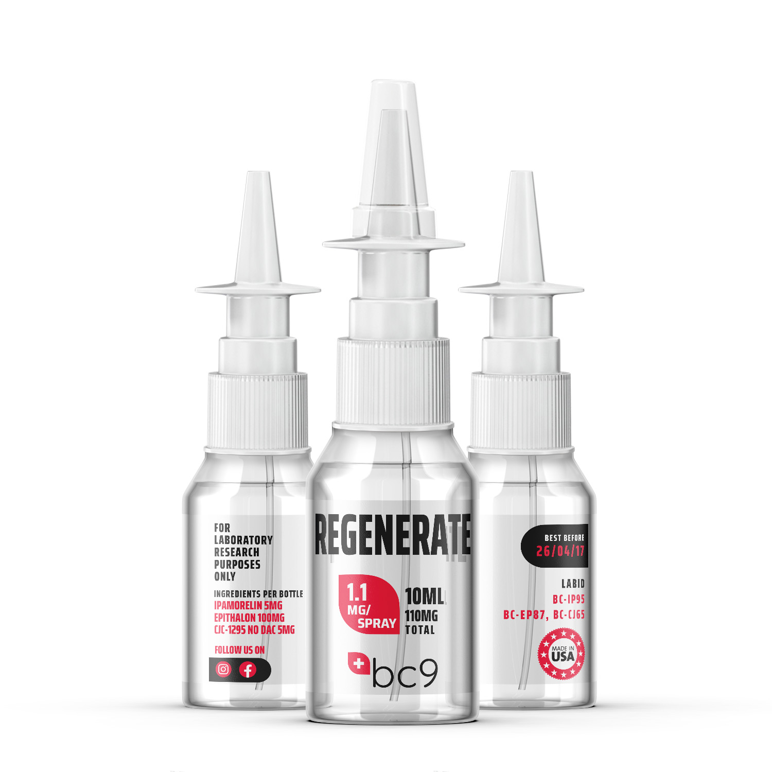 Regenerate Spray (Ipamorelin + Epithalon + CJC-1295 No DAC) | BC9