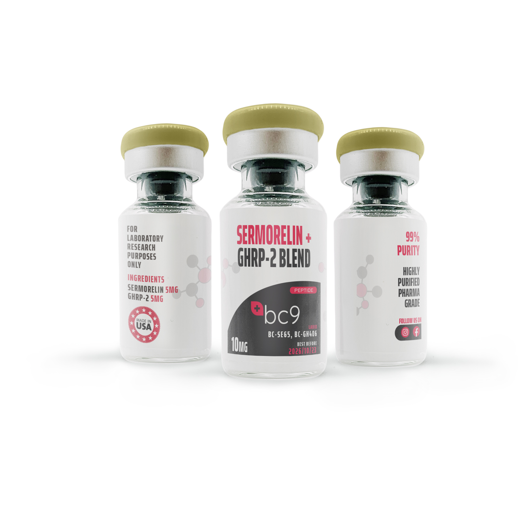 Sermorelin + GHRP-2 Blend 10mg 2 | BC9