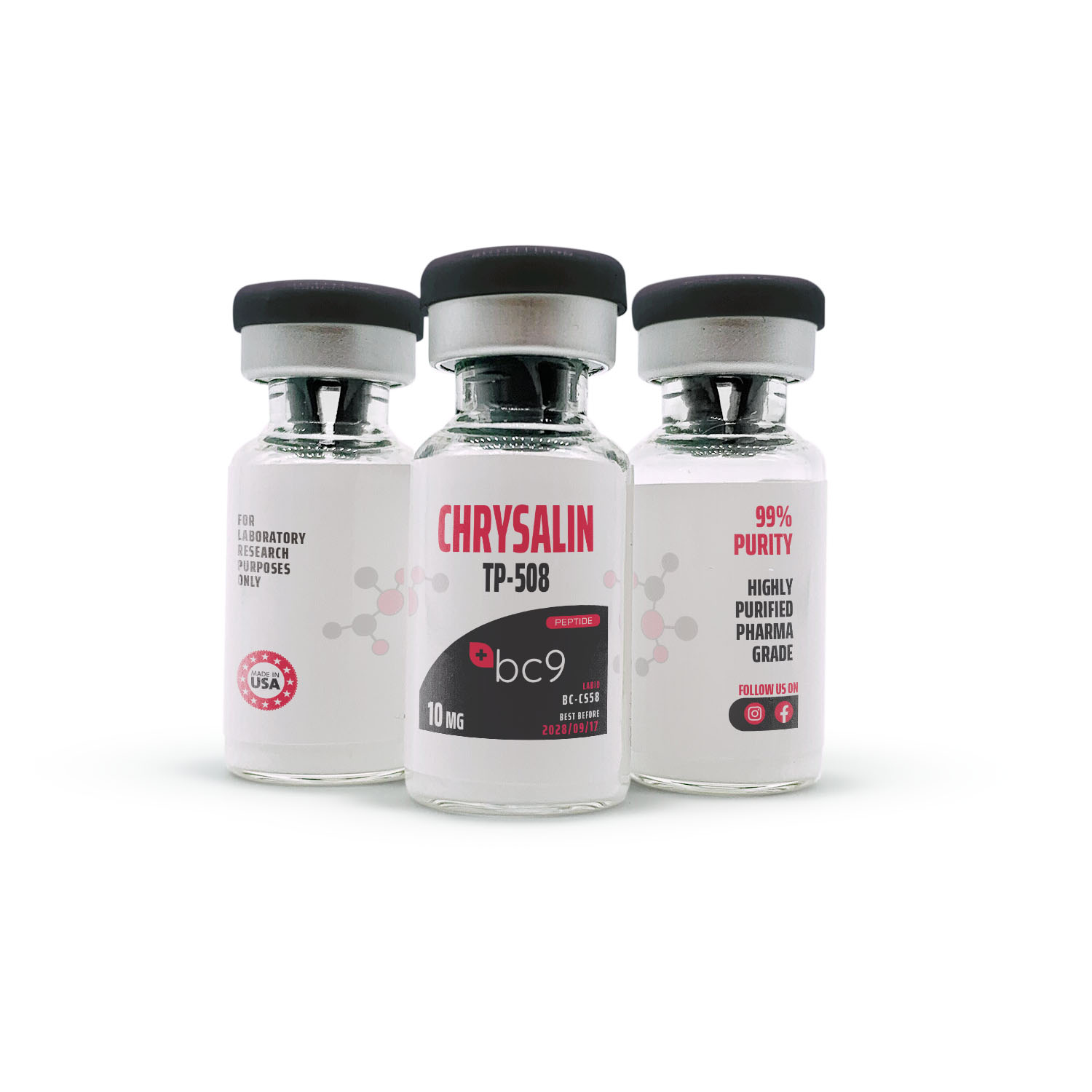 Chrysalin TP-508 Peptide 10mg 3 Chrysalin TP-508 Peptide 10mg 3